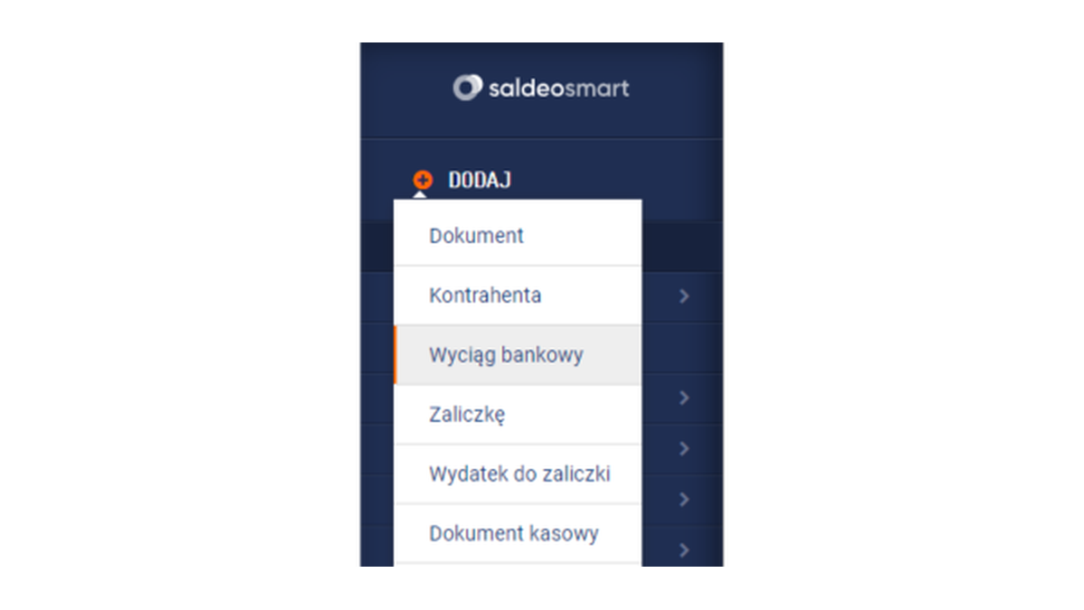 Dodawanie wyciągu bankowego w SaldeoSMART